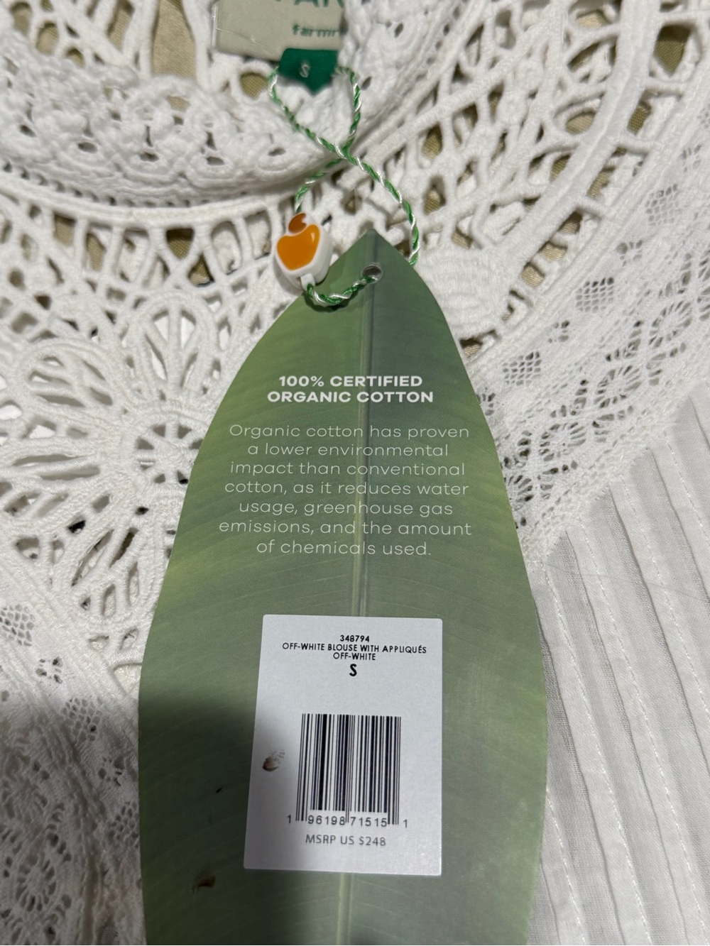 FARM Rio Lace Flutter Sleeve Top - Picture 9 of 9